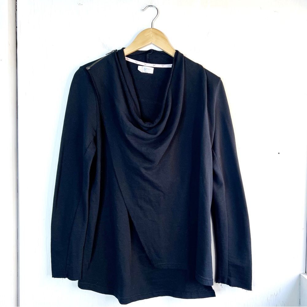 Stem Black Drape Cardigan Jacket